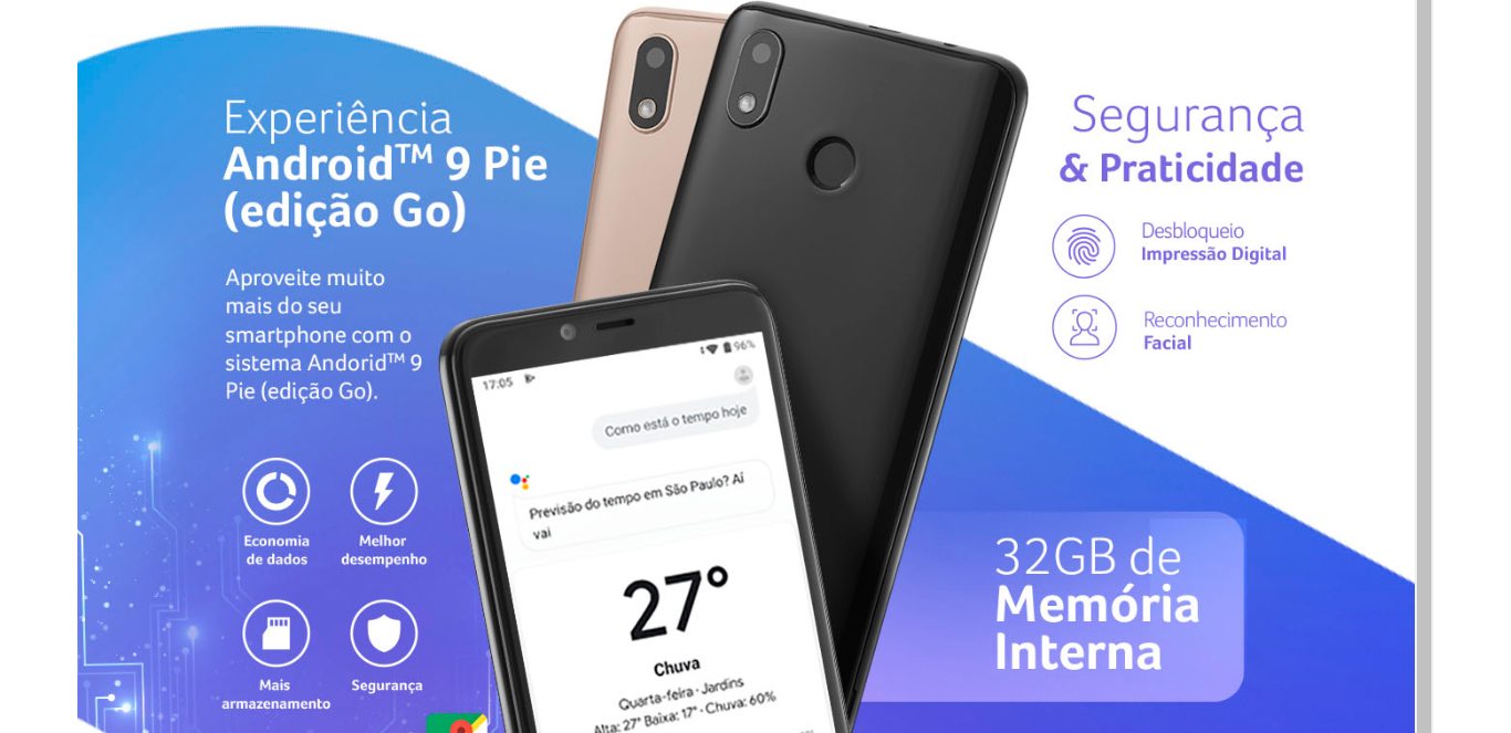 Smartphone Multilaser G Max 32GB 1GB RAM Tela 6